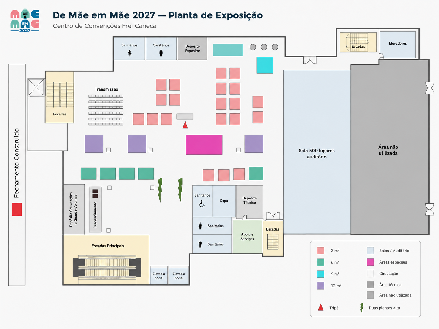 Planta de exposição do De Mãe em Mãe PRO